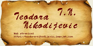 Teodora Nikodijević vizit kartica